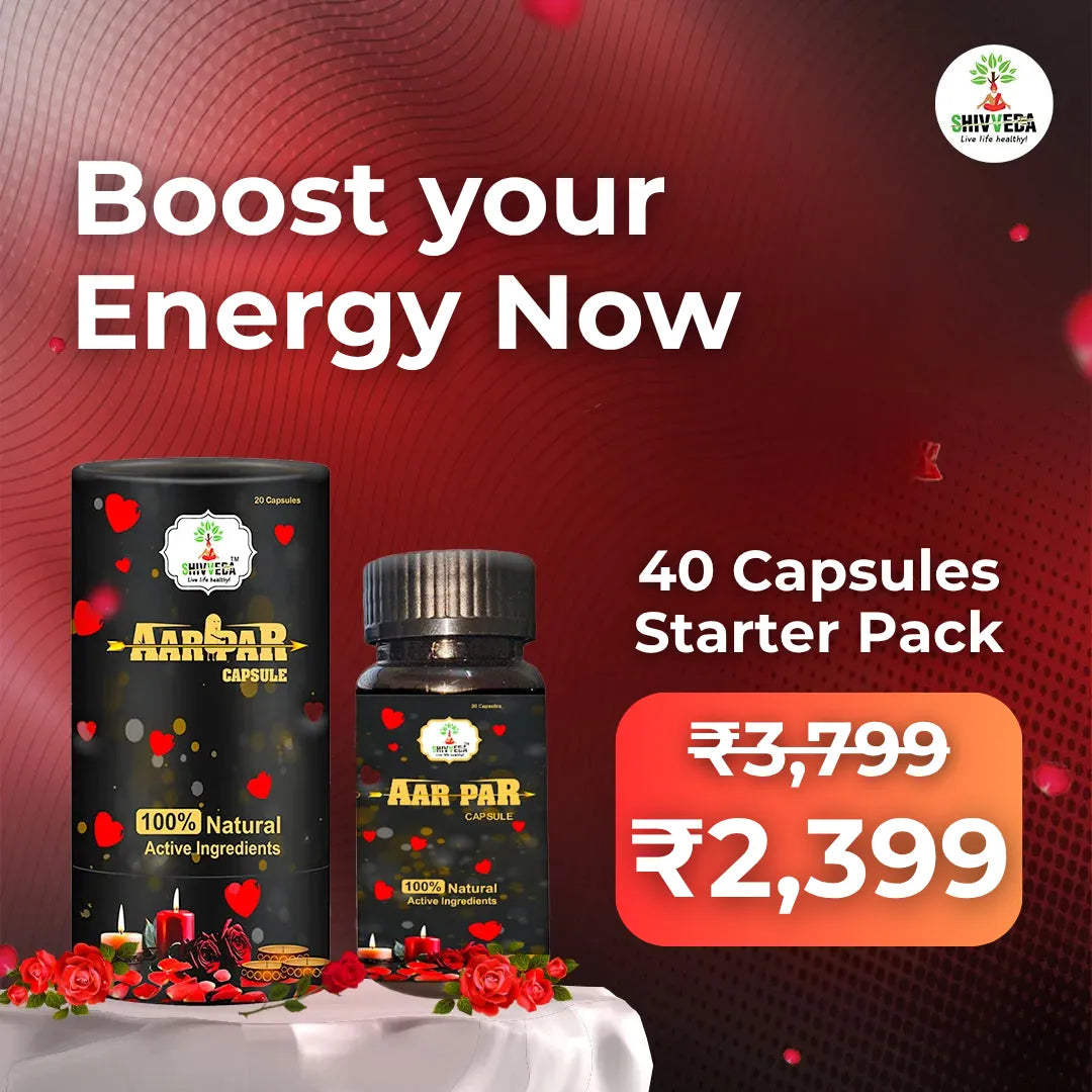 Aar-Par Energy Booster 20 Capsules – 100% Natural Ayurvedic Energy Supplement | Shivveda Ayurveda