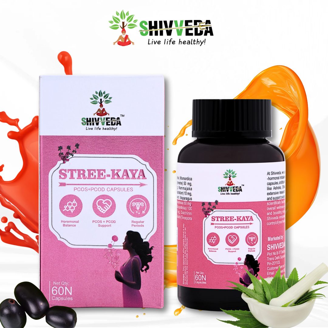 Buy Shivveda Stree Kaya Capsuls. Recover from PCOD PCOS, Hormonal Balance, Period pain relief