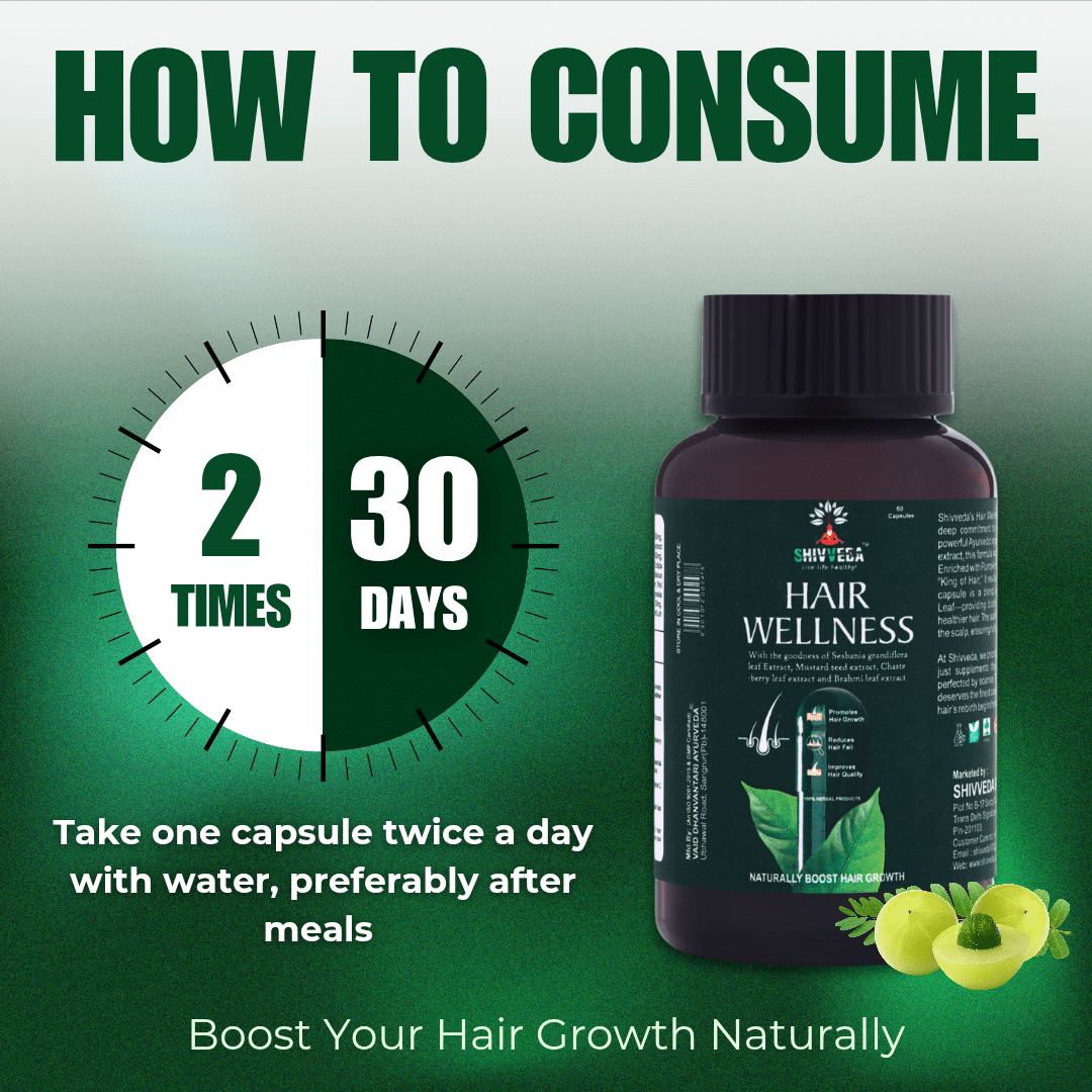 This Ayurvedic hair supplement activates hair follicles and stimulates growth by improving blood flow to the scalp.