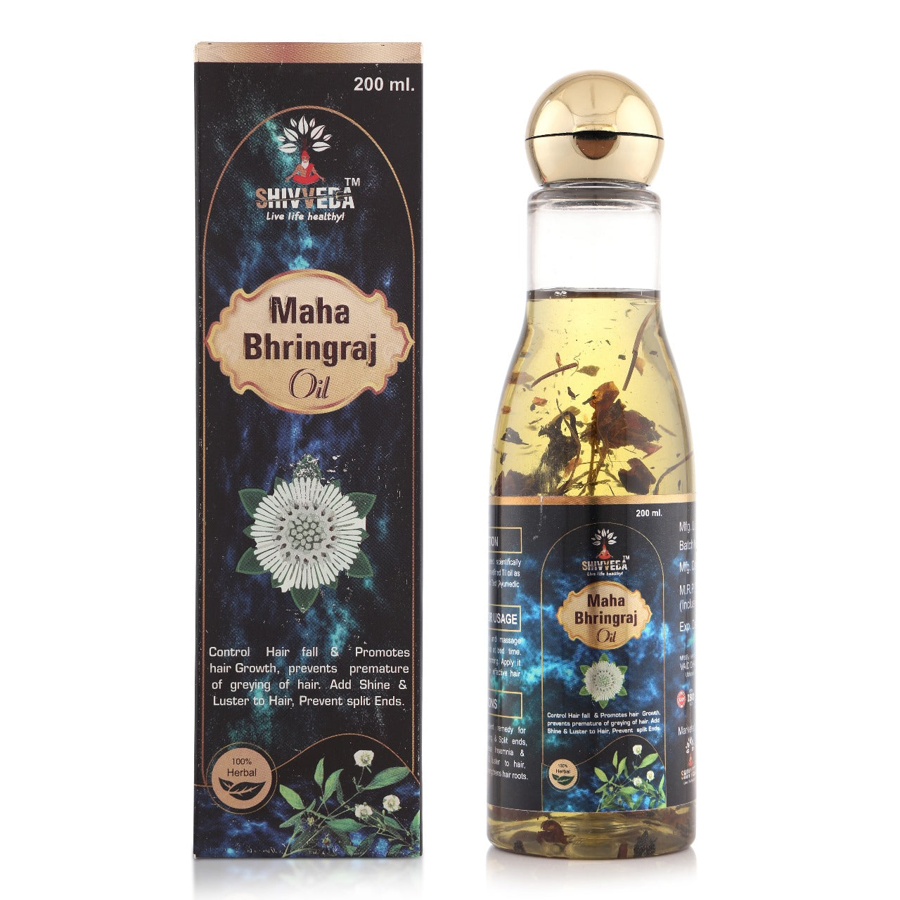 ShivVeda’s Maha Bhringraj Hair Oil is a time-honored Ayurvedic formulation crafted to address these concerns naturally and effectively