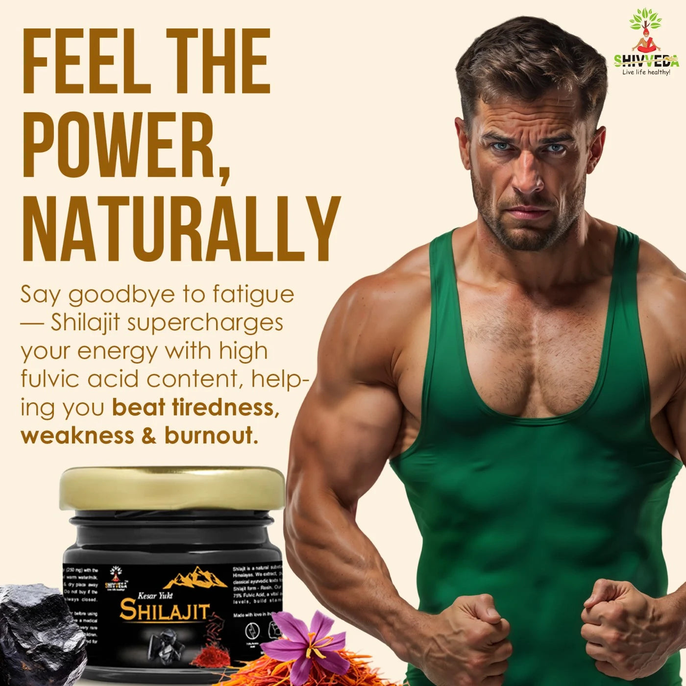Kesar Yukt Shilajit – Pure Himalayan Energy & Vitality Boost with Saffron