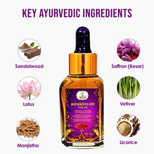 Kumkumadi Tailam Face Oil  – Natural Ayurvedic Face Oil for Glowing Skin