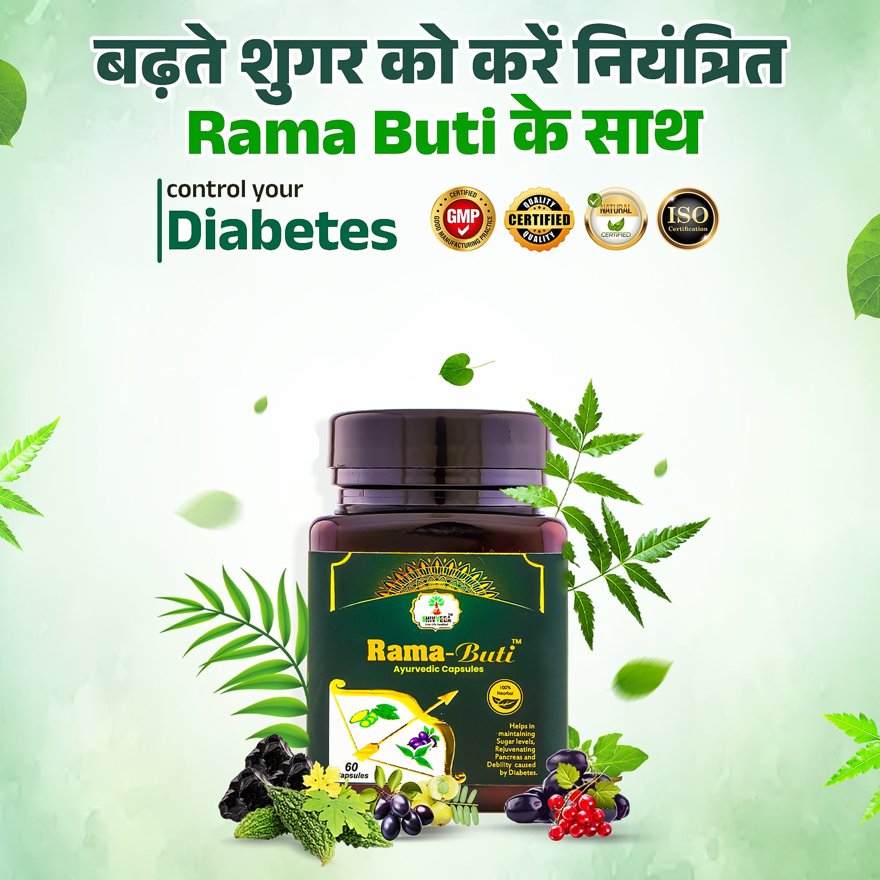 This herbal diabetes care capsule contains antioxidants such as Amla