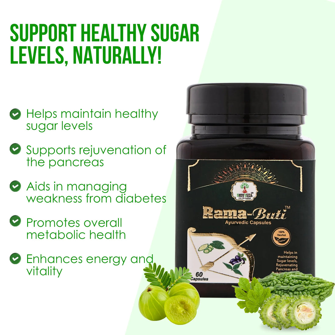 Naturally Balance Your Blood Sugar with Rama Buti – Ayurvedic Capsules for Diabetes Care