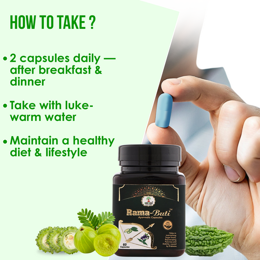 Naturally Balance Your Blood Sugar with Rama Buti – Ayurvedic Capsules for Diabetes Care