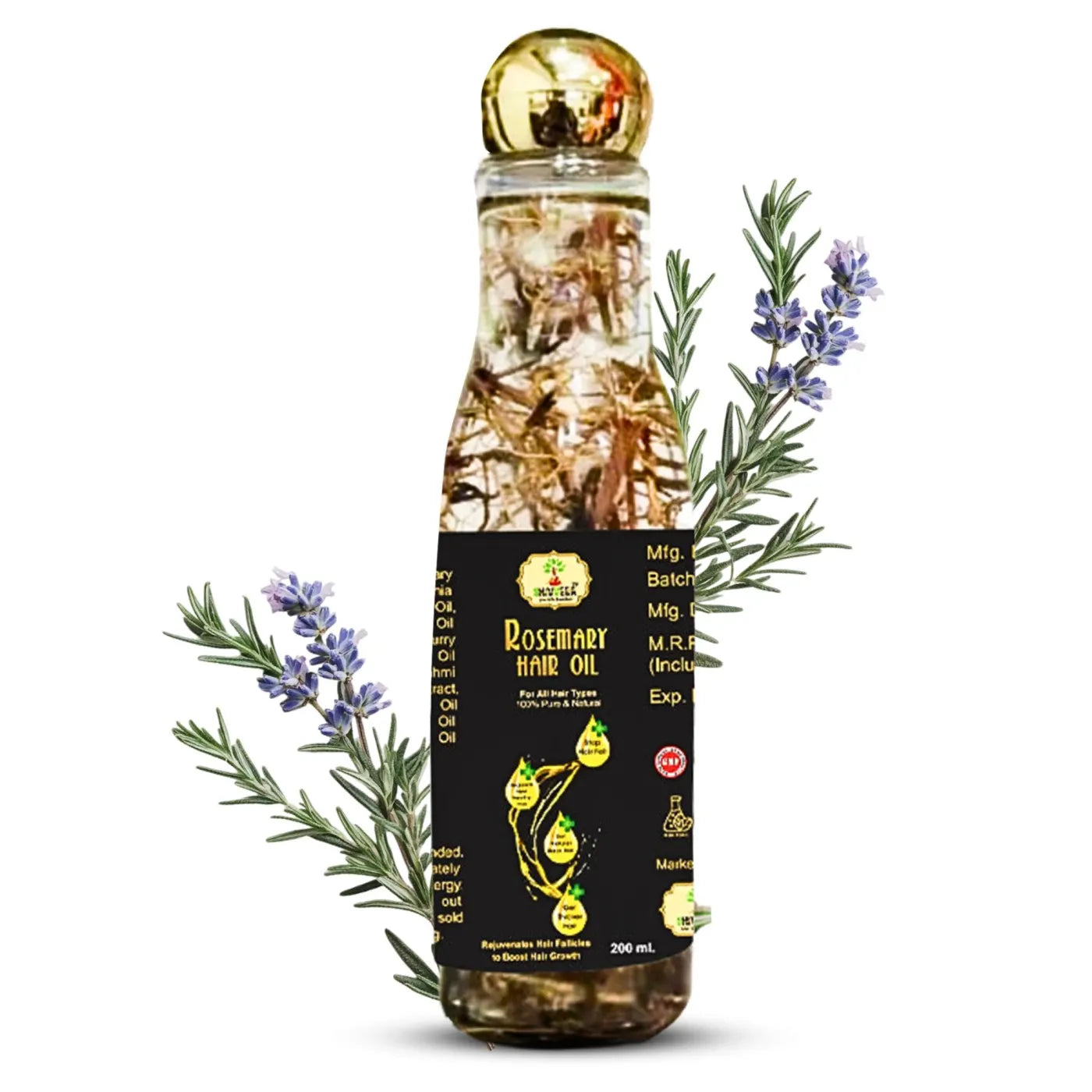 Rosemary Hair Oil Ayurveda - Natural Hair Growth & Scalp Nourishment