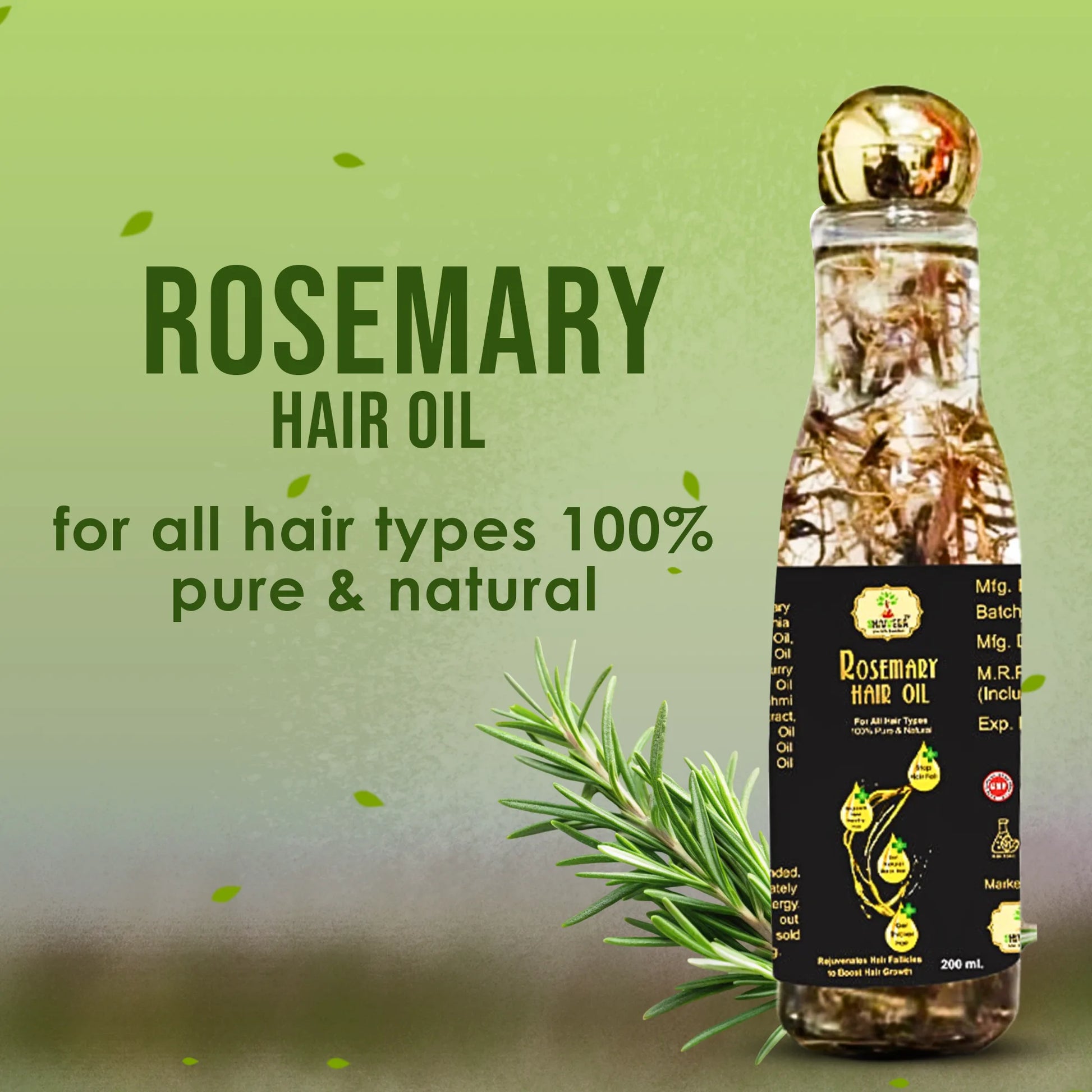 Rosemary Hair Oil Ayurveda - Natural Hair Growth & Scalp Nourishment