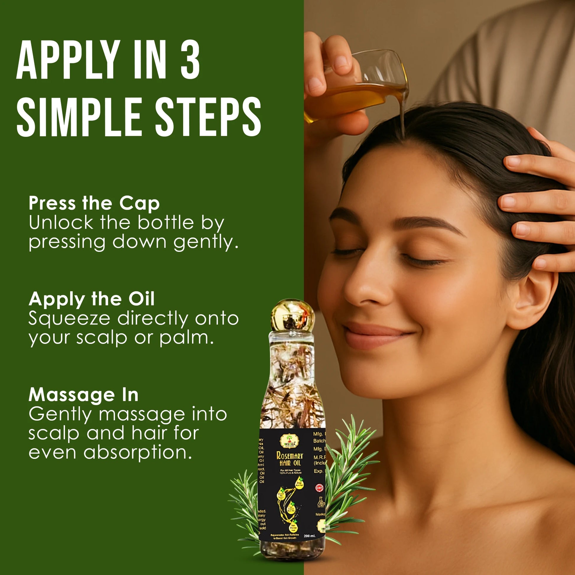 Rosemary Hair Oil Ayurveda - Natural Hair Growth & Scalp Nourishment
