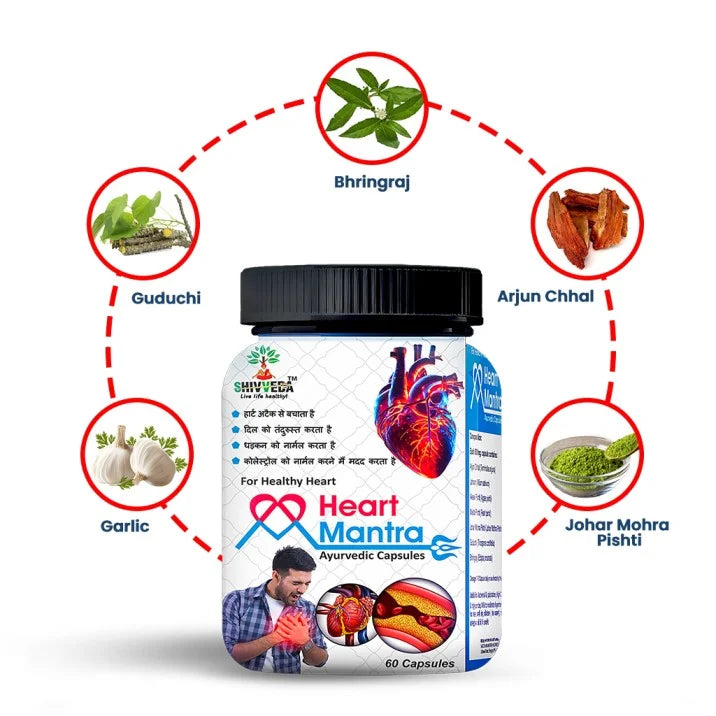 Shivveda Heart Mantra Capsules: Ayurvedic Formula for Complete Heart Wellness